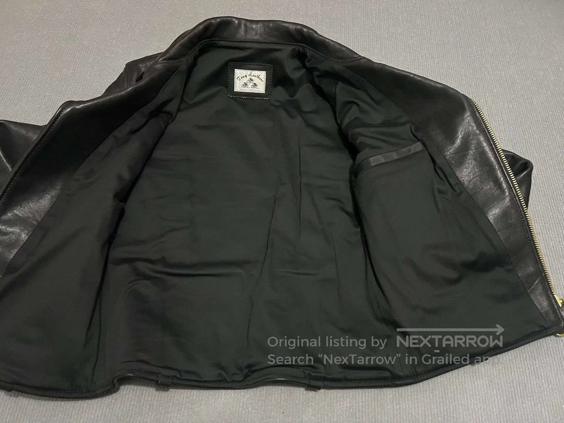 Freewheelers Custom Cowhide Leather Biker Jacket. Size US L / EU 52-54 / 3 - 5 Thumbnail