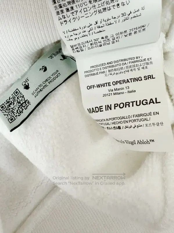 Off-White Off-White White Cotton Long Sleeve Hoodie . Size US XS / EU 42 / 0 - 7 Thumbnail