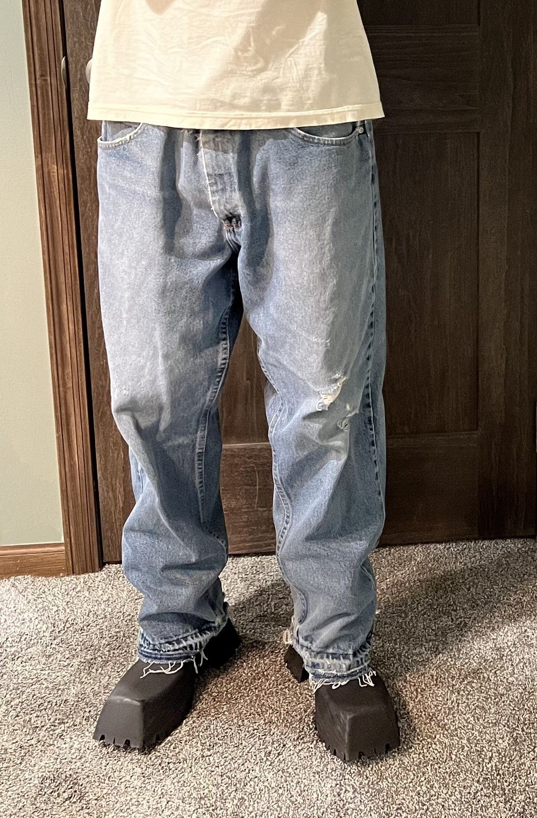 Vintage × Wrangler Wrangler Vintage Distressed Denim Size US 36 / EU 52 - 1 Thumbnail