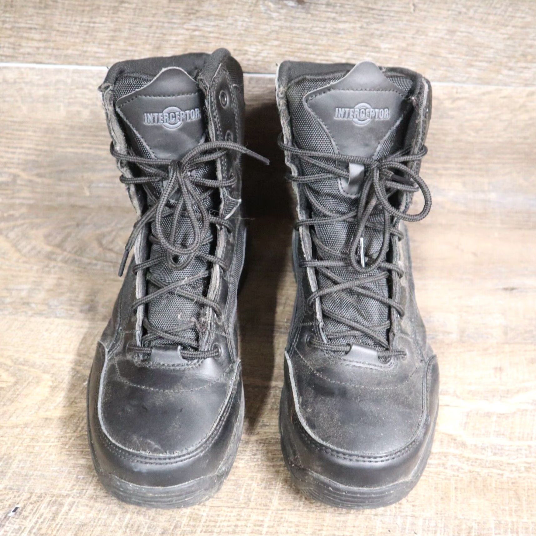 Vintage Interceptor Tactical Boots Mens 9.5 Black Slip Resistant Steel Toe Work & Safety Boots Mens 9.5 Black Steel Toe Work Boot Size US 10 / EU 43 - 3 Thumbnail