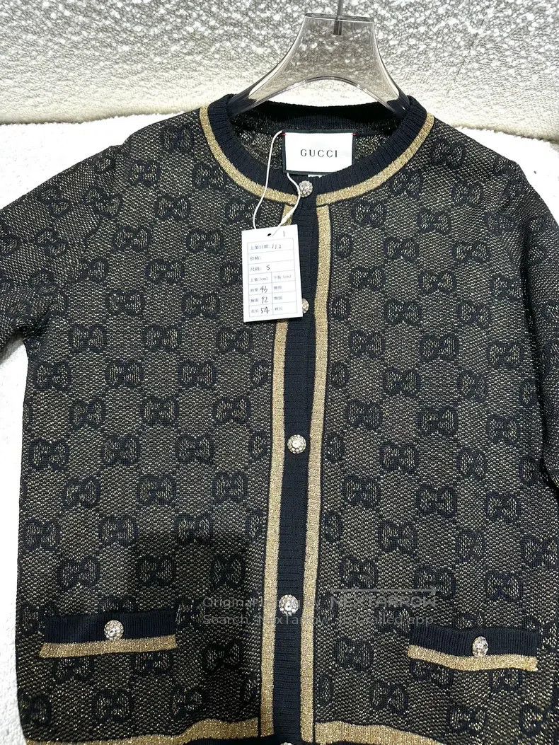 Gucci Gucci Black and gold colour-blocked coat Size S / US 4 / IT 40 - 6 Thumbnail