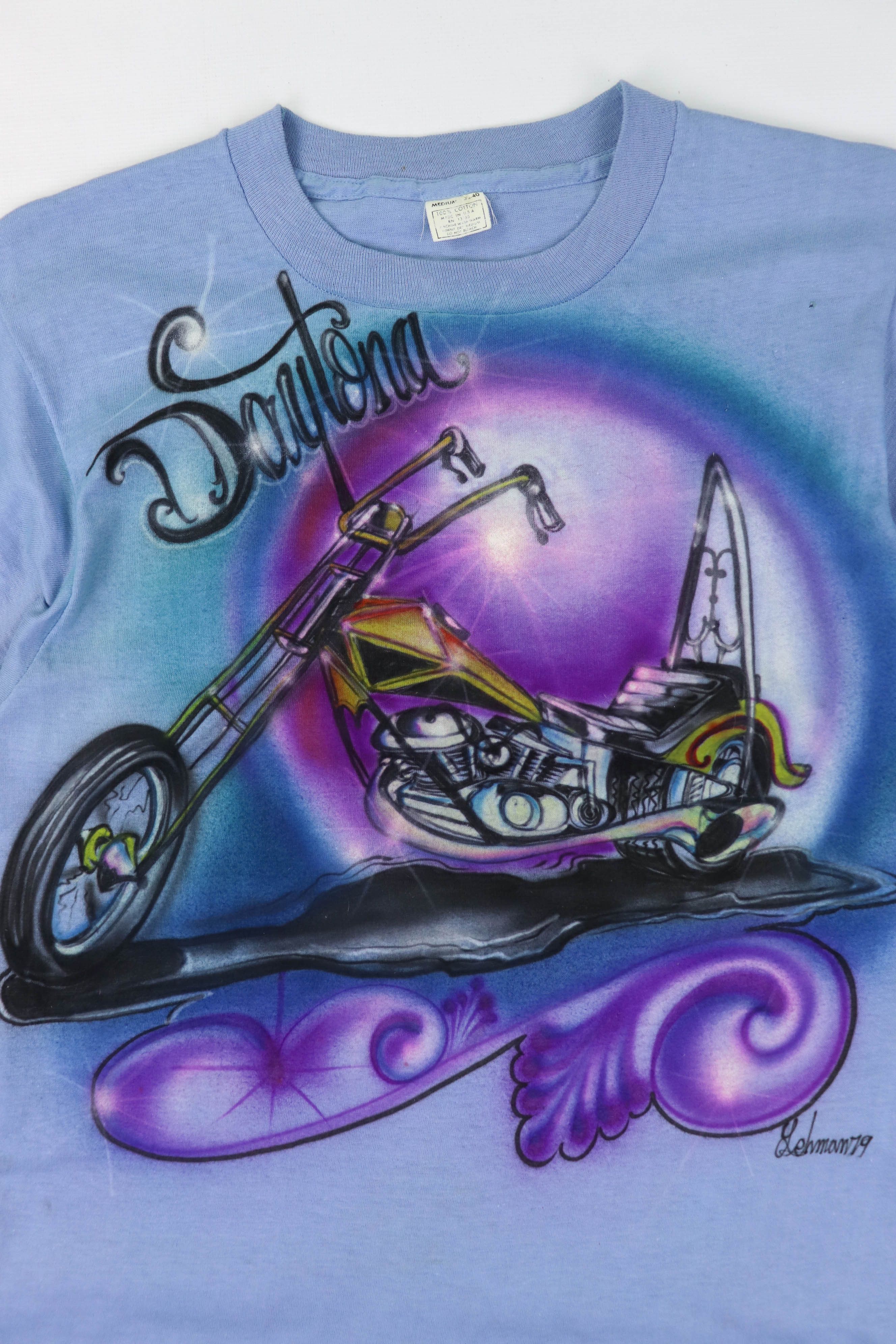 Vintage Harley Sportster Daytona Retro Vintage Hand Painted T-shirt Size US XS / EU 42 / 0 - 5 Thumbnail