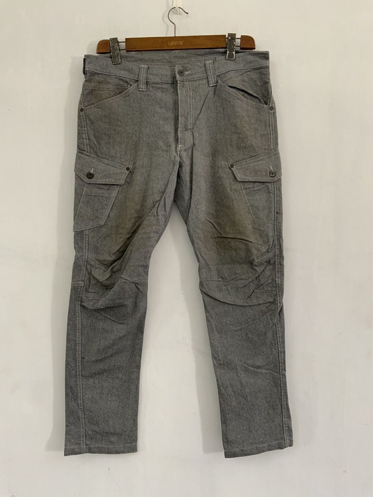 If Six Was Nine Grey Denim Cargo Multipocket Pant Size US 34 / EU 50 - 1 Thumbnail