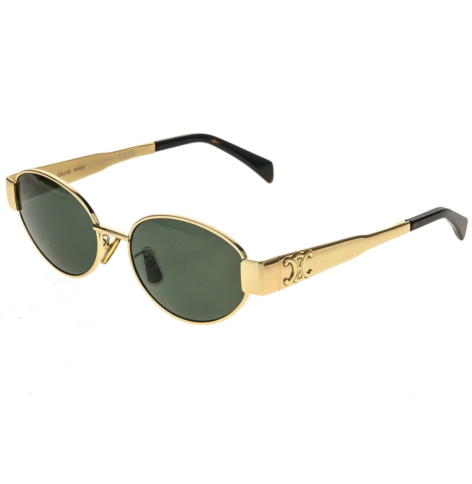 Celine CELINE CL40235U 40235 METAL TRIOMPHE Oval Sunglasses 30N Size ONE SIZE - 4 Thumbnail
