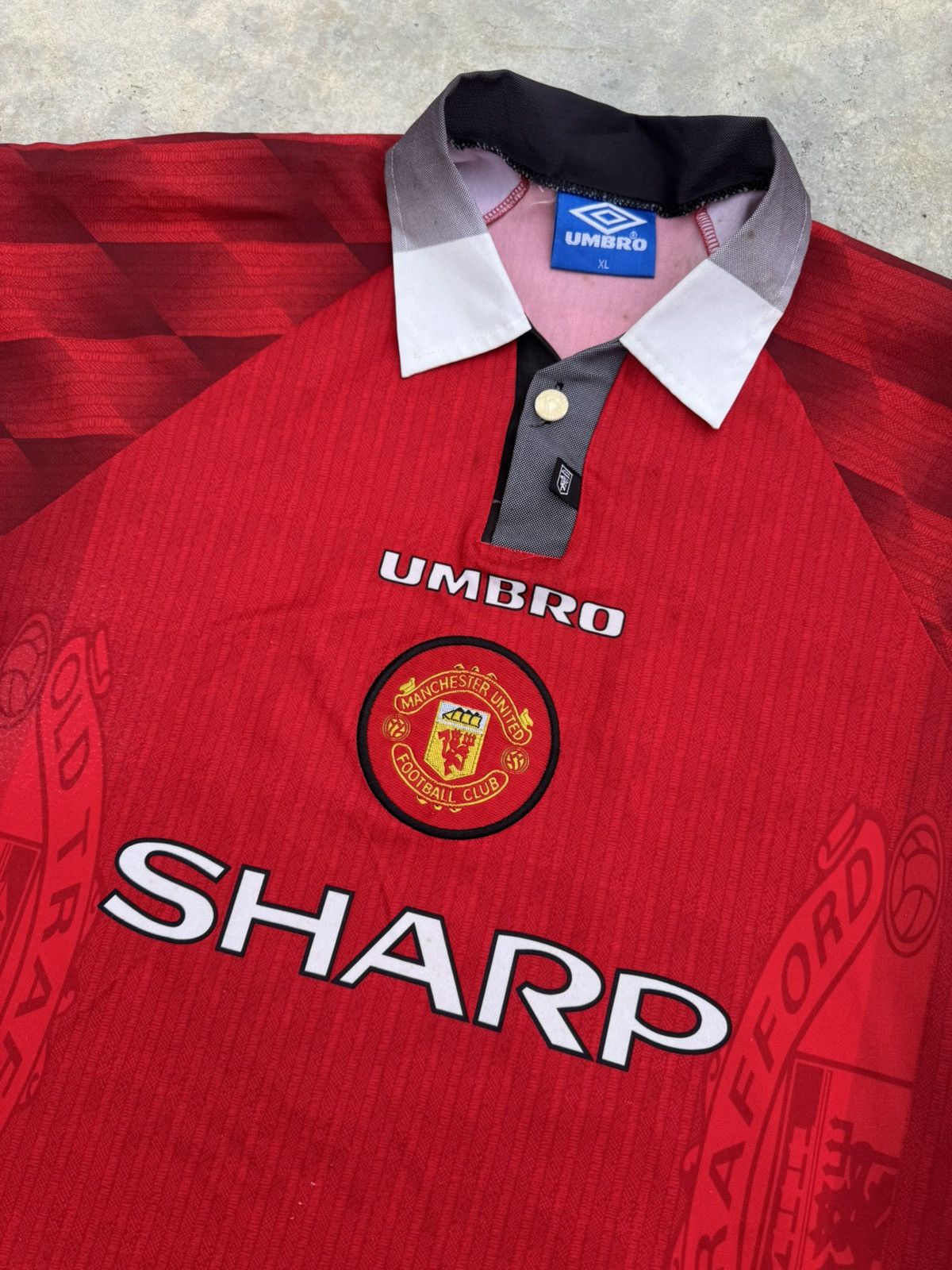 Umbro Manchester United Beckham 1995-1996 Home Jersey Vintage Size US XL / EU 56 / 4 - 3 Thumbnail