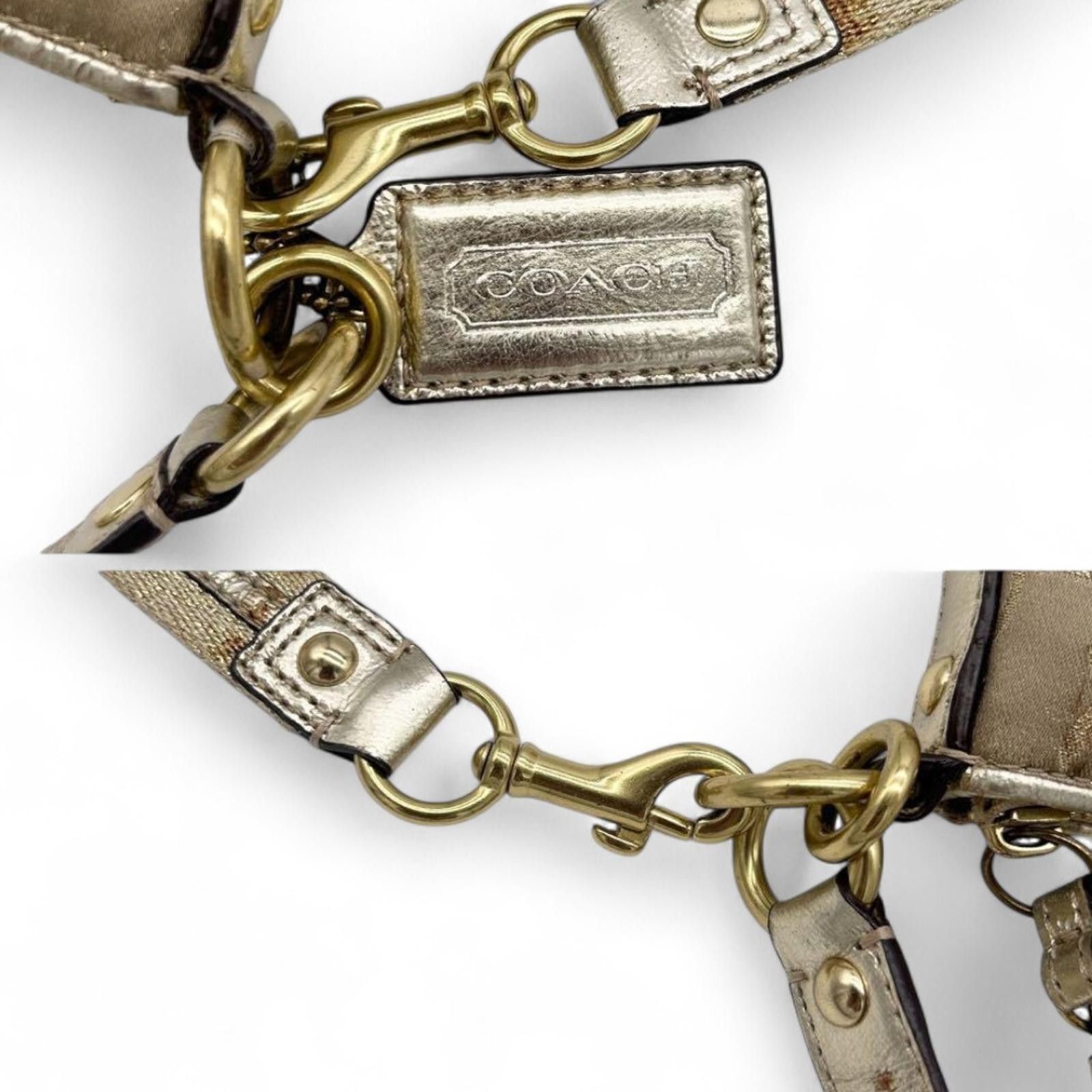 Coach Coach - Poppy Gold Heart Accent Handbag Size ONE SIZE - 8 Thumbnail