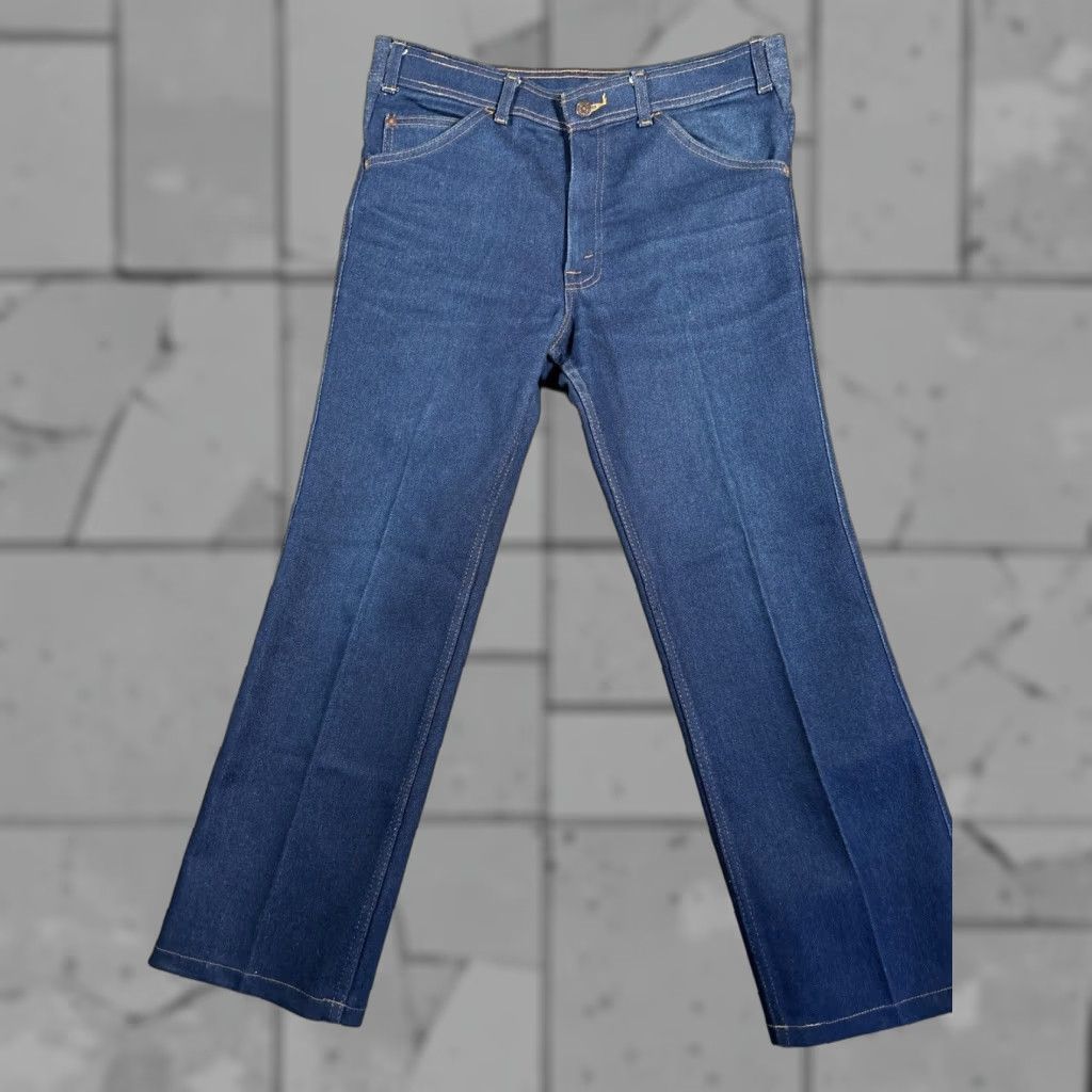 VINTAGE Levi's Jeans Mens 34x28 Action Casuals Denim Dark Blue 5-Pocket Regular Fit USA Mens