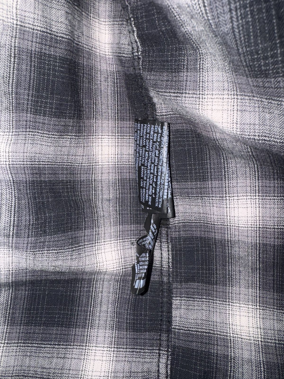 Zara Zara black and grey plaid patch flannel with pocket Size US L / EU 52-54 / 3 - 4 Thumbnail
