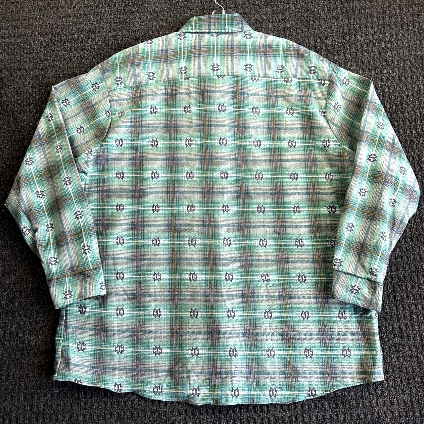 Vintage VINTAGE American Edition Flannel Shirt Button Green Purple Plaid 2XL Made in USA Shirt Mens 2XL Green Purple Plaid 90s Western Button-Up Size US XXL / EU 58 / 5 - 4 Thumbnail