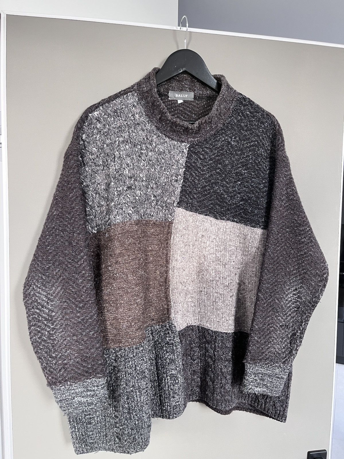 Bally Bally Patchwork Wool Chunky Hobo Sweater Size US L / EU 52-54 / 3 - 5 Thumbnail