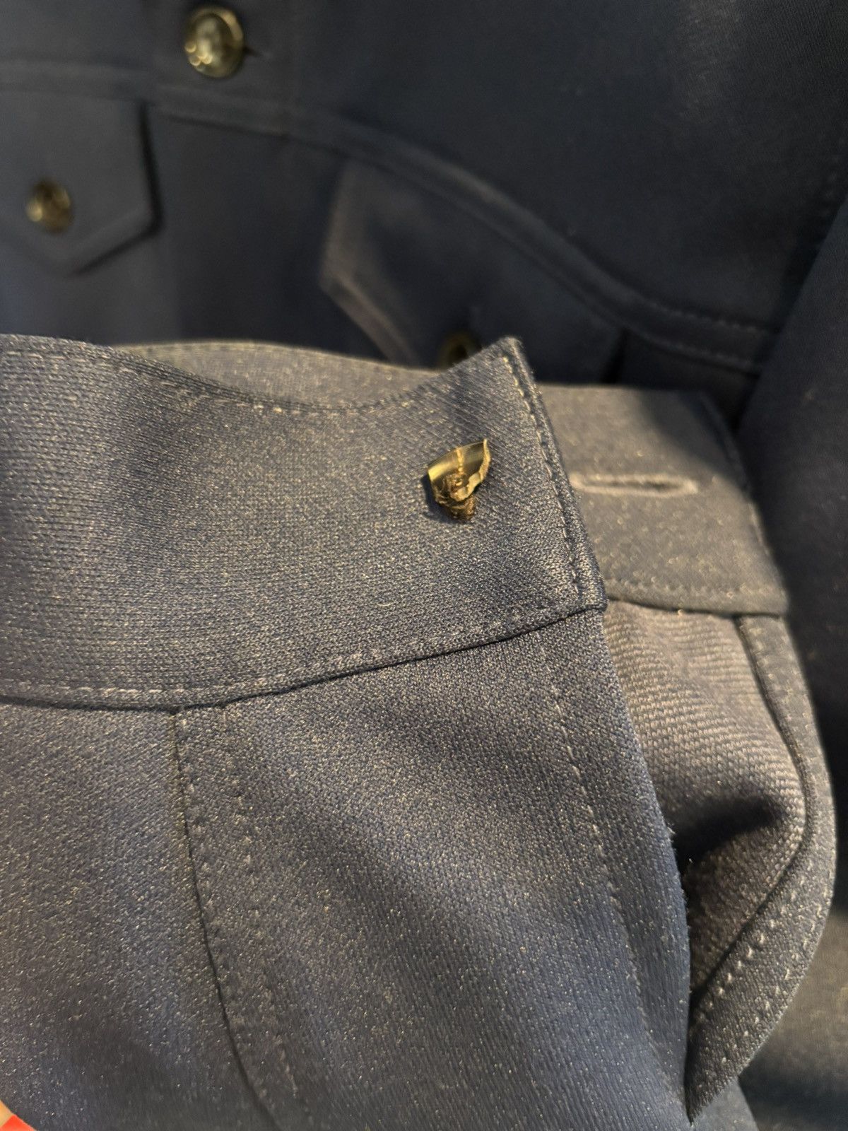 Comme des Garcons Homme Comme Des Garçon AW03 Navy Blue Collar Jacket 👔 Size US M / EU 48-50 / 2 - 4 Thumbnail