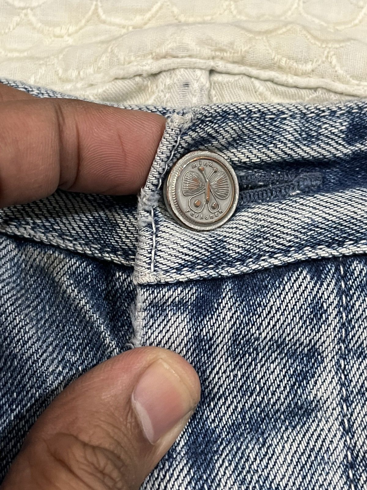 Japanese Brand × mina perhonen Vintage mina phernon Selvedge Distressed Denim Size US 29 - 5 Thumbnail