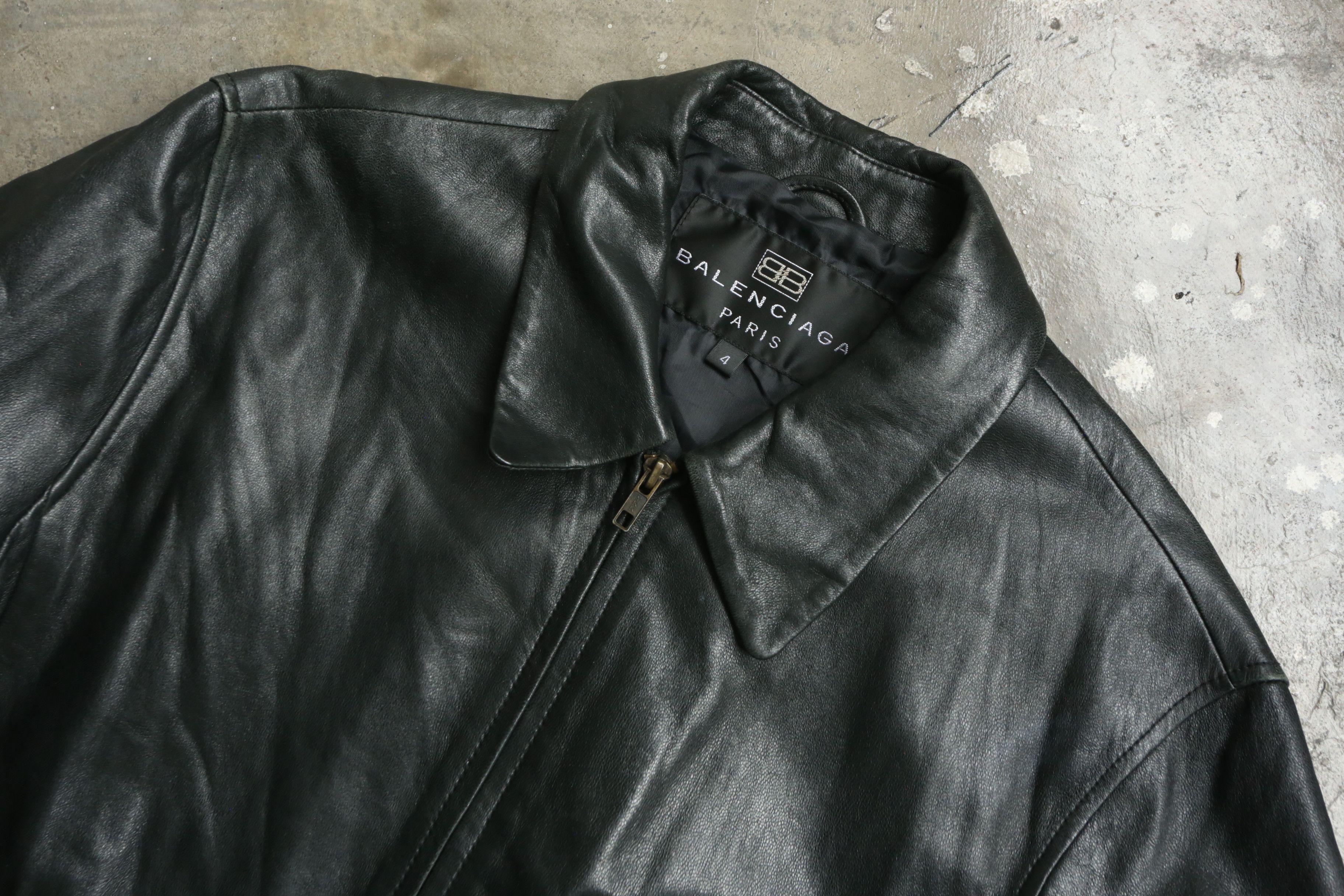 Balenciaga Balenciaga - Vintage - Zip-Up Leather Jacket Size US L / EU 52-54 / 3 - 3 Thumbnail