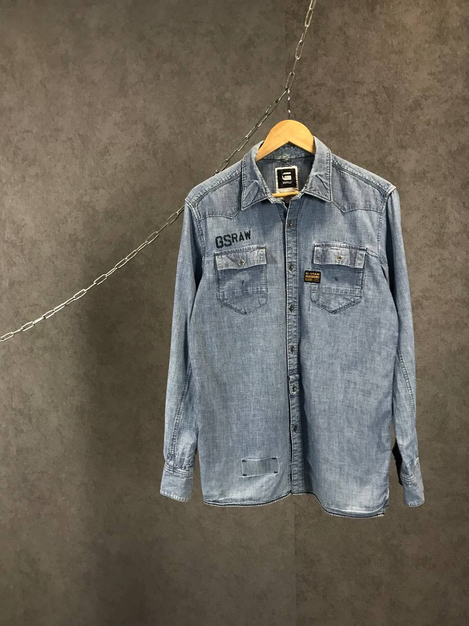 G-Star G Star Raw vintage denim shirt Size US L / EU 52-54 / 3 - 1 Thumbnail
