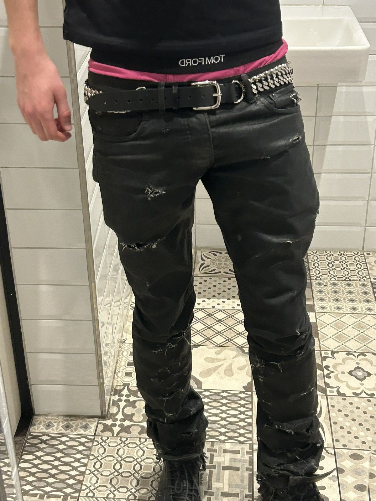 Balmain Balmain FW10 chain belt by Christophe Decarnin Size 32 - 6 Thumbnail