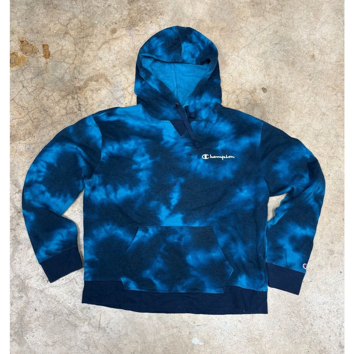 Champion Champion Blue Tie-Dye Hoodie (Modern Streetwear) L Size US L / EU 52-54 / 3 - 2 Thumbnail