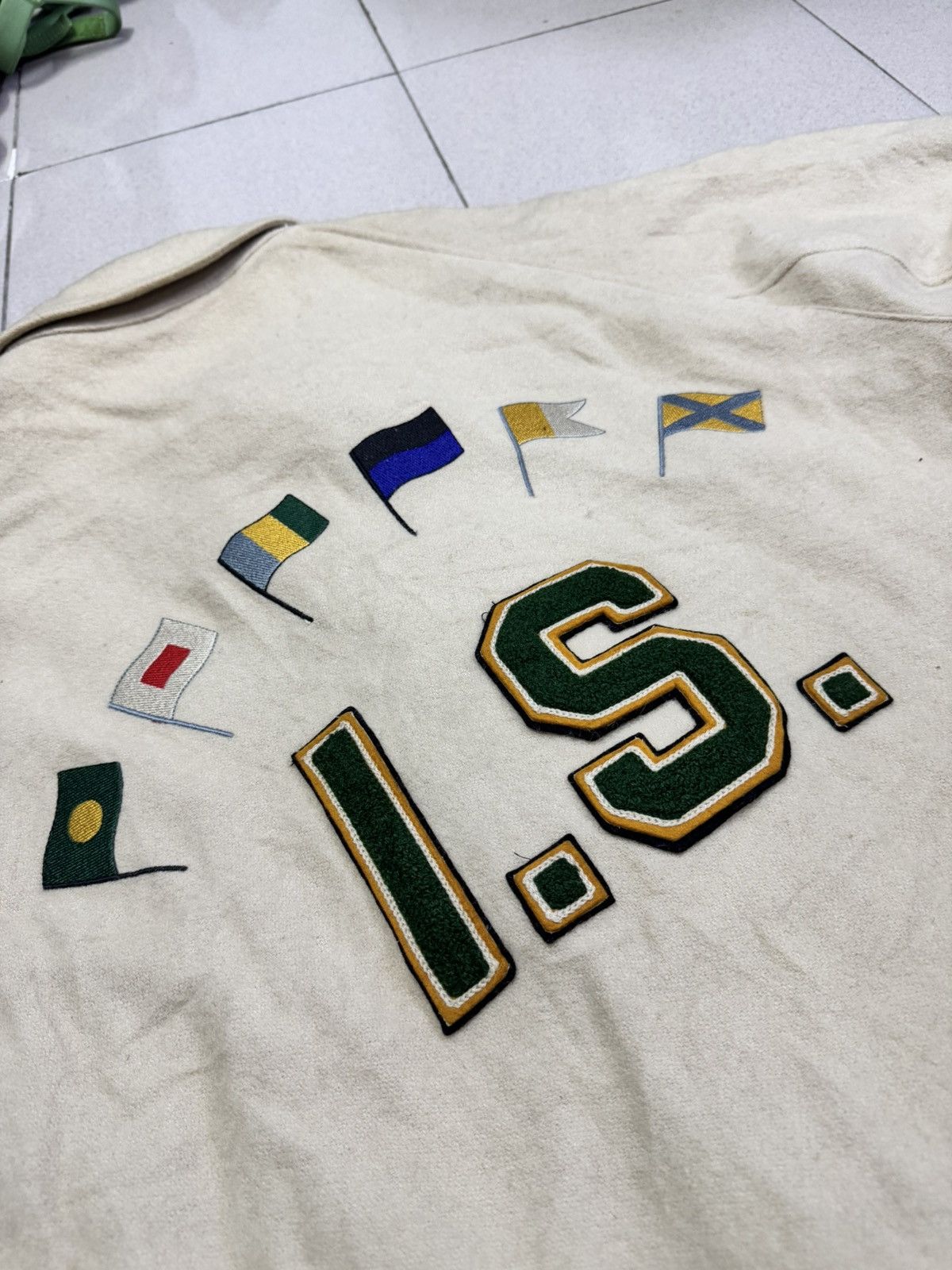 Issey Miyake 1980s I.S ISSEY MIYAKE SPORTS FLAG WOOL LONG COAT JACKET Size US XL / EU 56 / 4 - 3 Thumbnail
