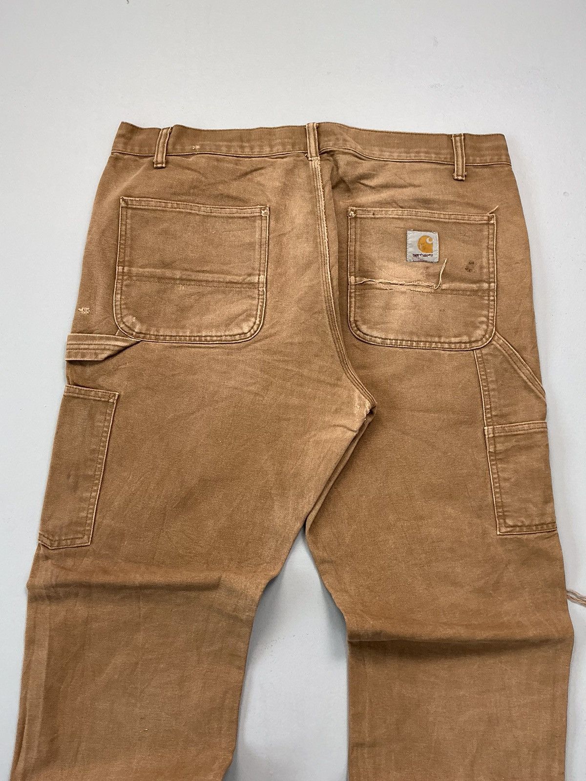 Carhartt Wip Vintage faded Carhartt carpenter damaged denim Size US 40 / EU 56 - 14 Thumbnail