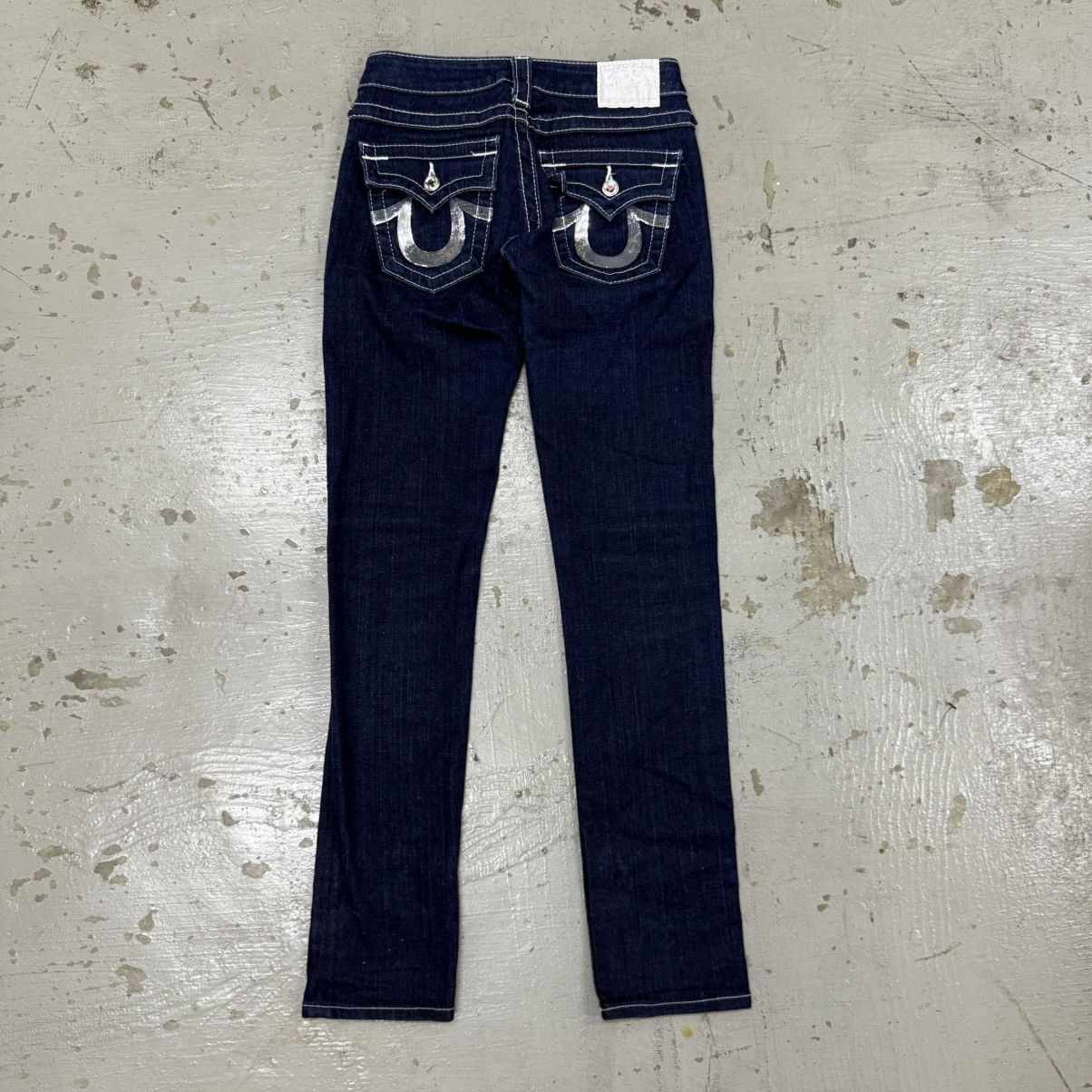 True Religion 2000s True Religion Low Rise Glitter Jeans Size 26" / US 2 / IT 38 - 1 Thumbnail