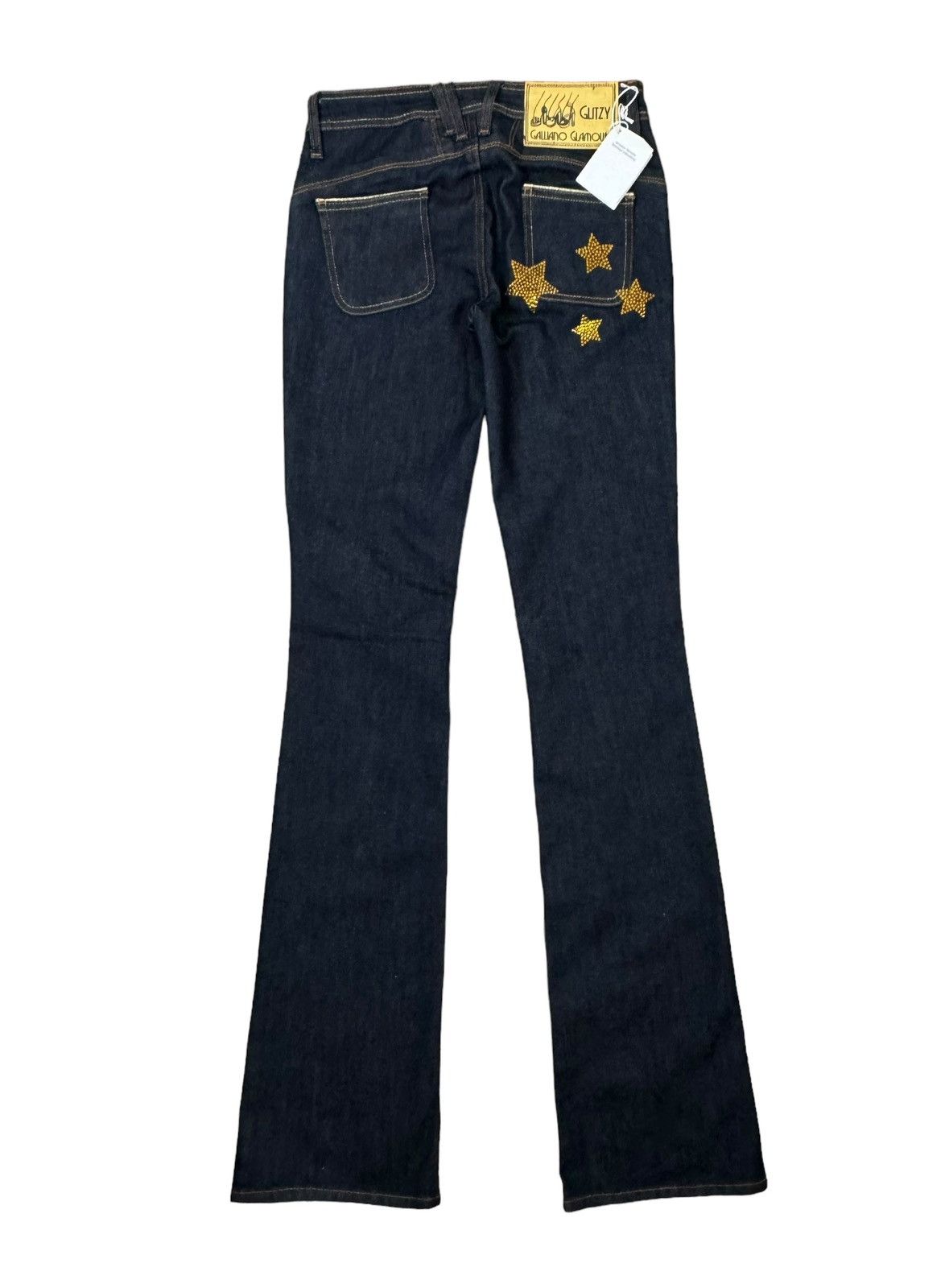 John Galliano Galliano Glitzy Jeans Bootcut Sequin Stars size 25 Size 25" / US 0 / IT 36 - 10 Thumbnail