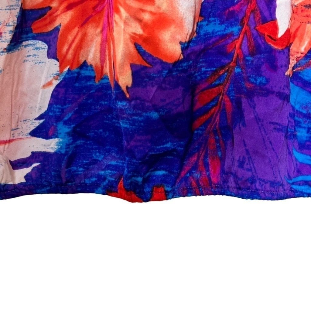 Ann Taylor ANN TAYLOR Tropical Top Floral Blue Orange Women's Size XS. Size XS / US 0-2 / IT 36-38 - 13 Thumbnail