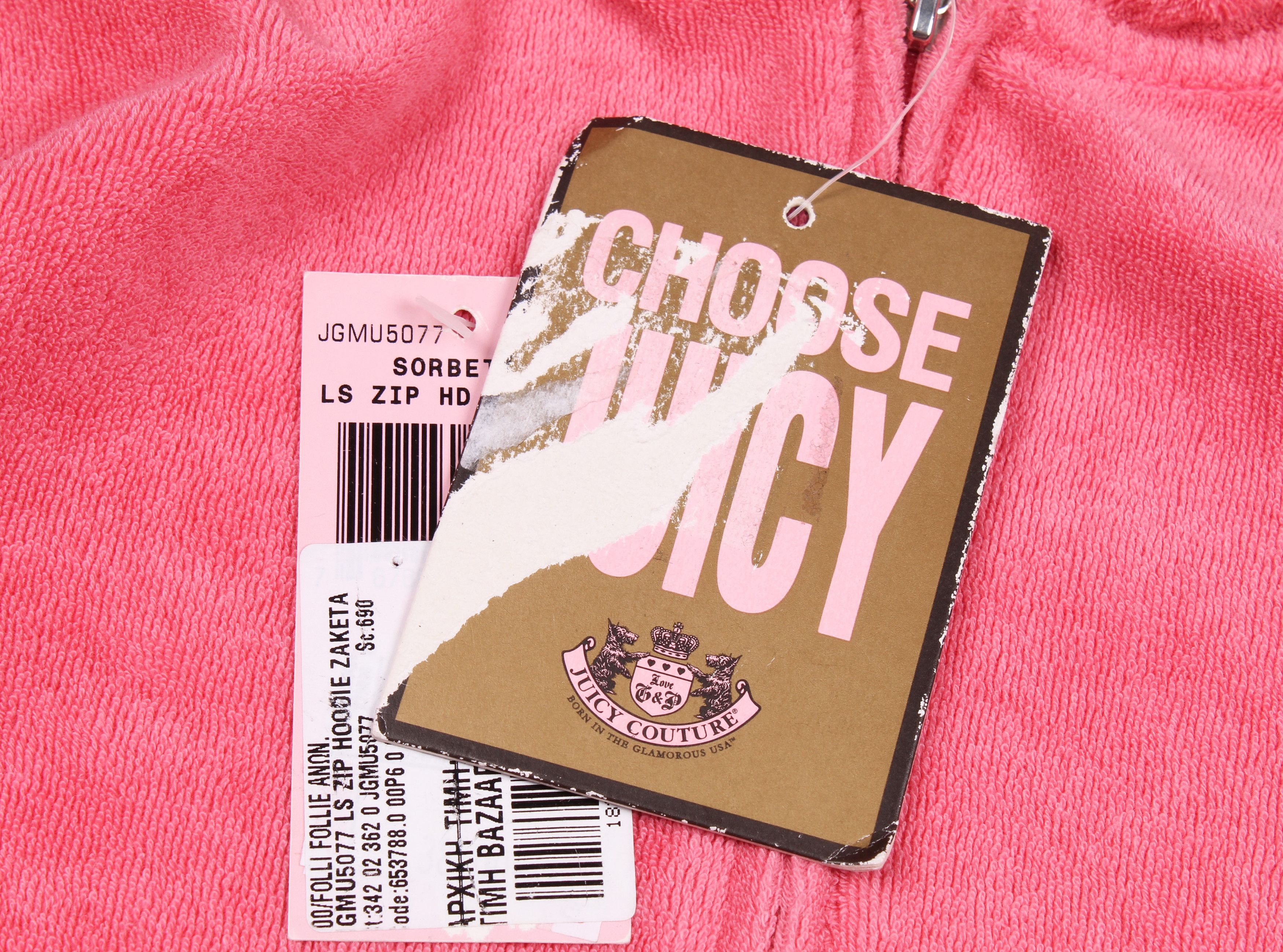 Juicy Couture × Vintage Juicy Couture Vintage Y2K Pink Sorbet Stars Hoodie Size XS / US 0-2 / IT 36-38 - 6 Thumbnail