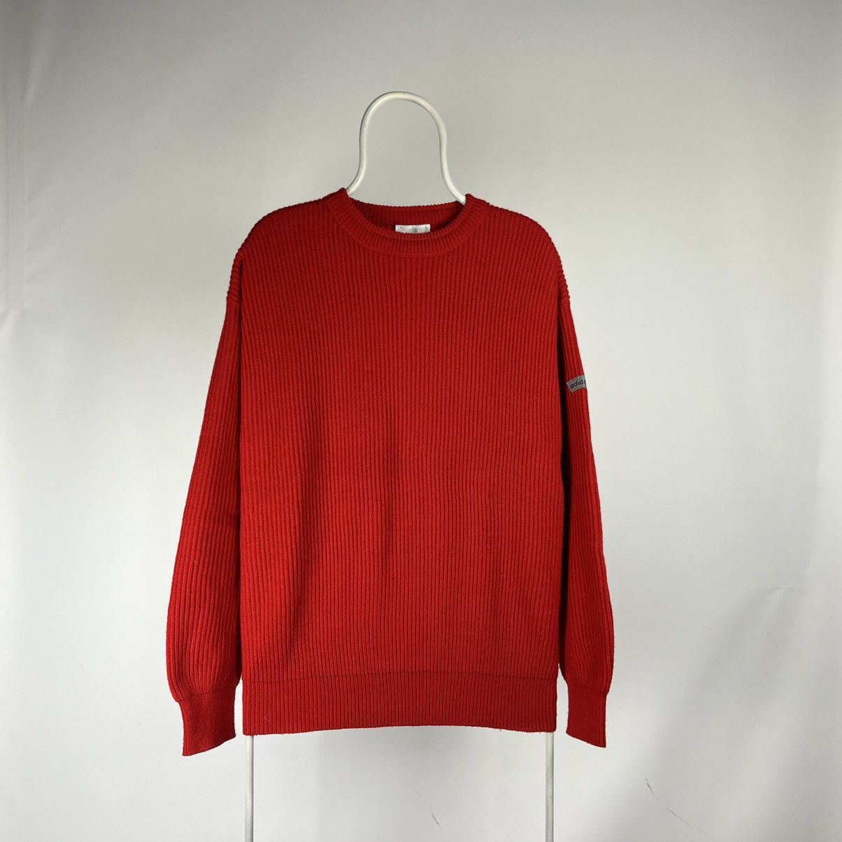 Vintage Adidas sweater knitted logo sleeve size Large