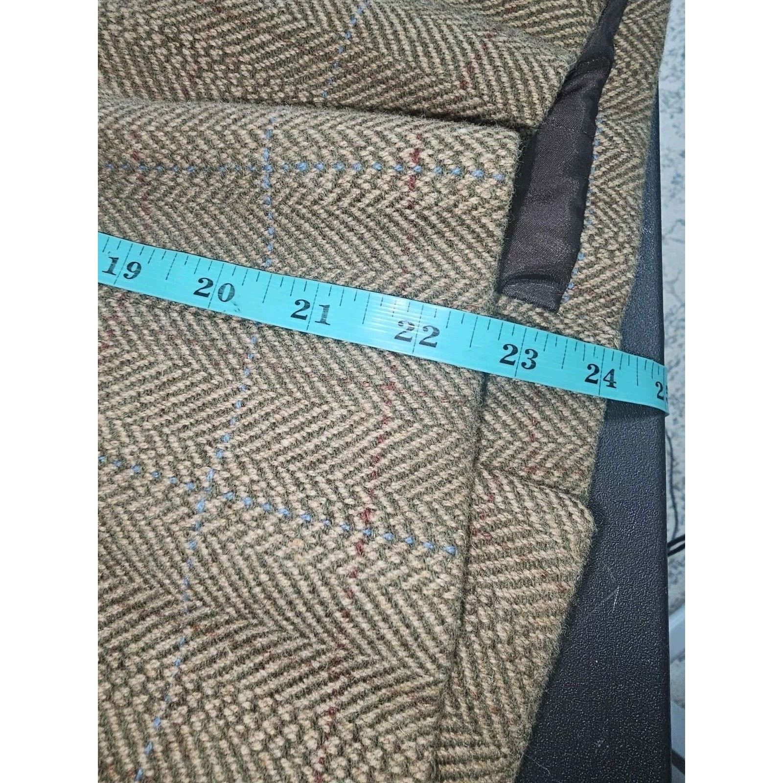 Chaps CHAPS Womens Wool Blend Brown Tweed Blazer/Jacket Size L Size L / US 10 / IT 46 - 12 Thumbnail