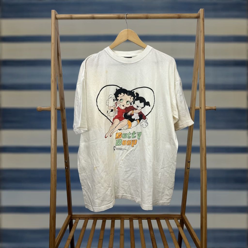 Vintage VTG Betty Boop Pudgy Bimbo Heart Cute Kawaii Baggy Syndicate T-Shirt Size XXXL Men's White Shirt 3XL Shoes? Size US XXL / EU 58 / 5 - 1 Thumbnail