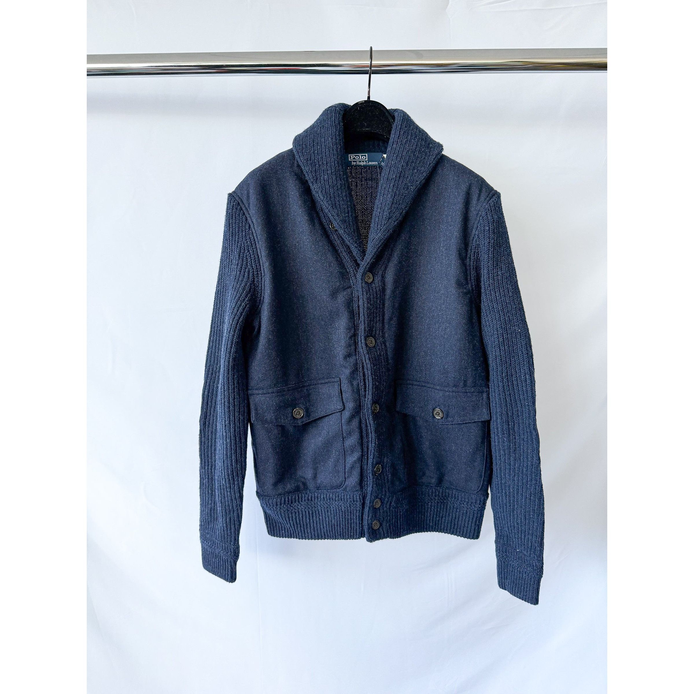 Polo Ralph Lauren Ralph Lauren Polo Shawl Navy Wool Cardigan Size US XS / EU 42 / 0 - 1 Thumbnail