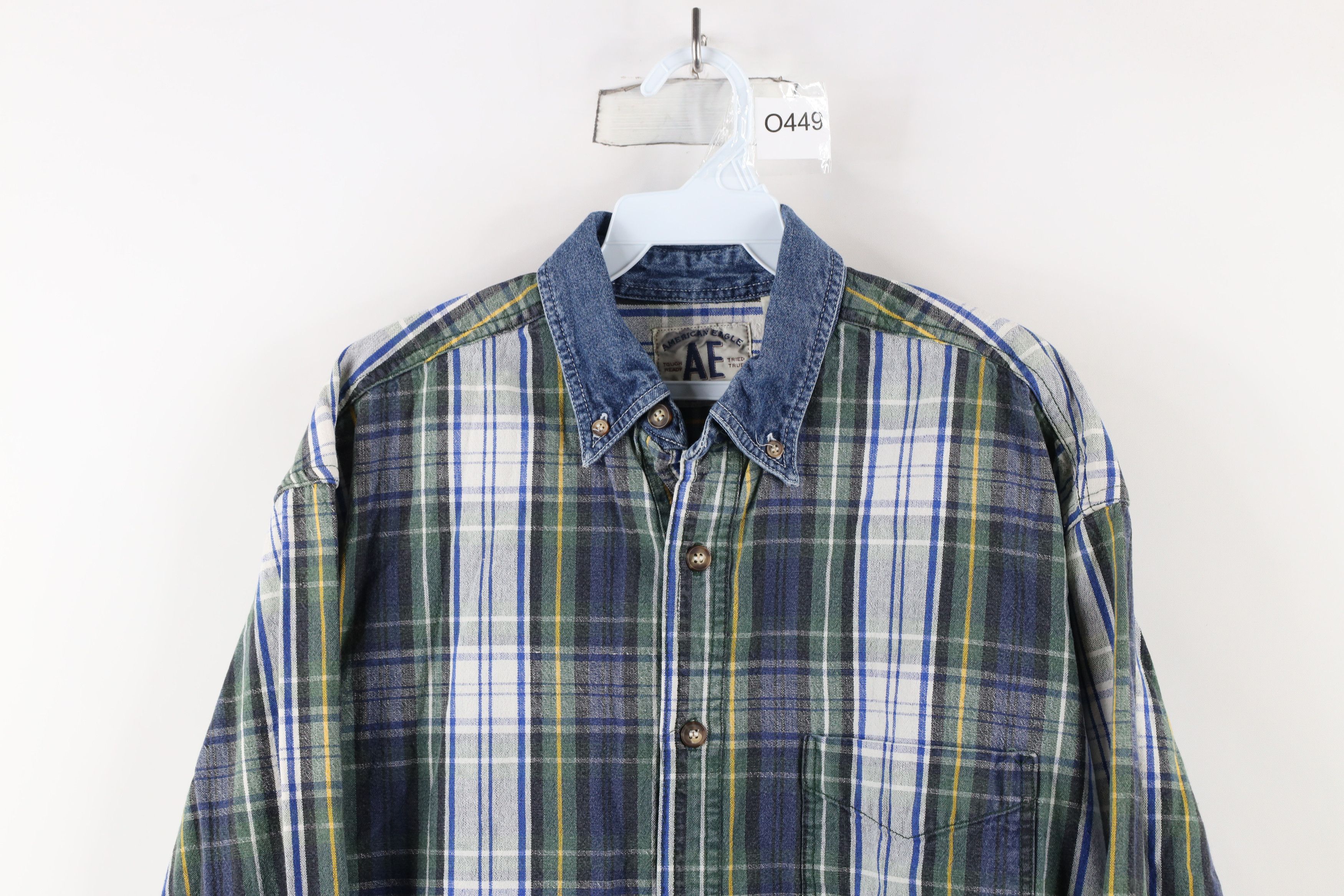 American Eagle Outfitters × Vintage Vintage 90s American Eagle Outfitters Button Down Shirt Size US M / EU 48-50 / 2 - 2 Thumbnail