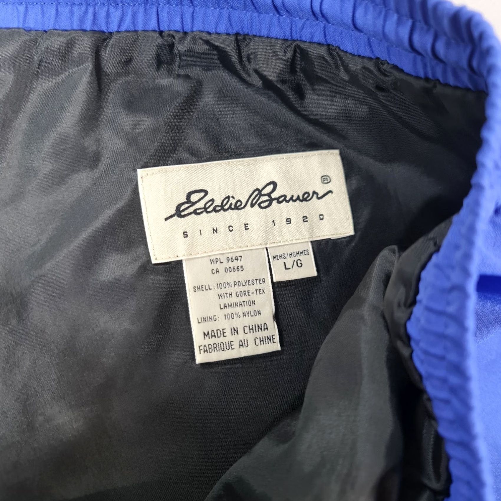 Eddie Bauer Eddie Bauer Mens Trousers Blue Large Gore Tex Waterproof Rain Trousers Winds Waterproof Pockets Size US 33 - 3 Thumbnail