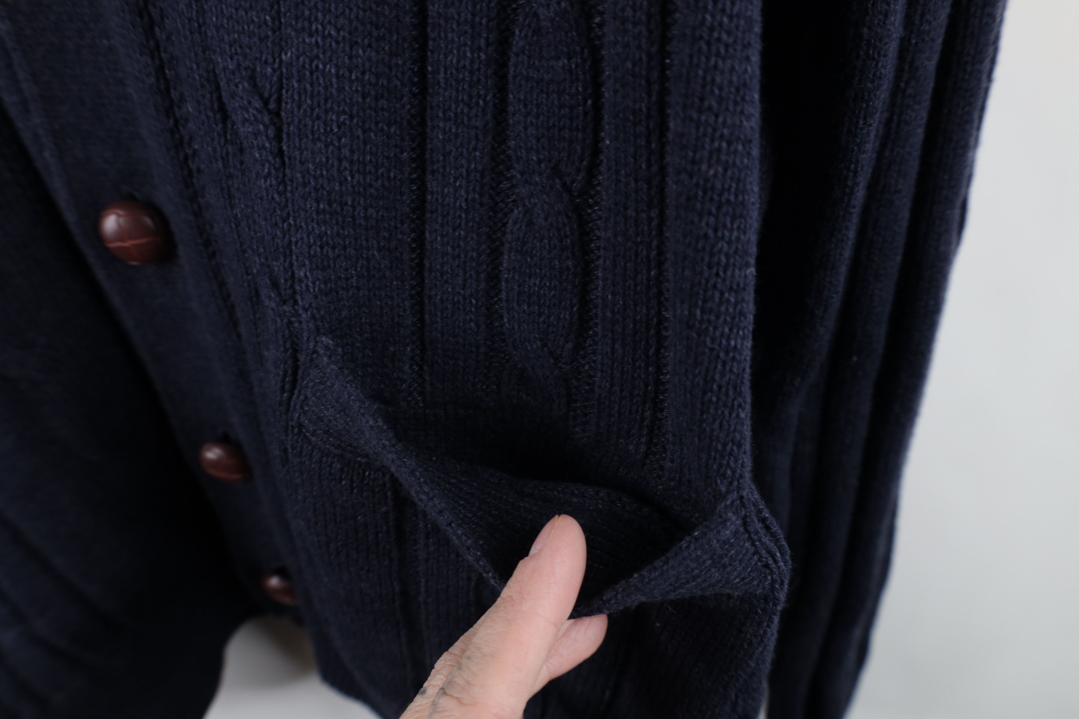 Vintage Vintage 90s Streetwear Chunky Cable Knit Cardigan Sweater Size US XL / EU 56 / 4 - 7 Thumbnail
