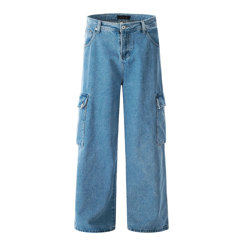 Jean Men's loose straight leg high street pocket cargo jeans Size US 32 / EU 48 - 1 Thumbnail