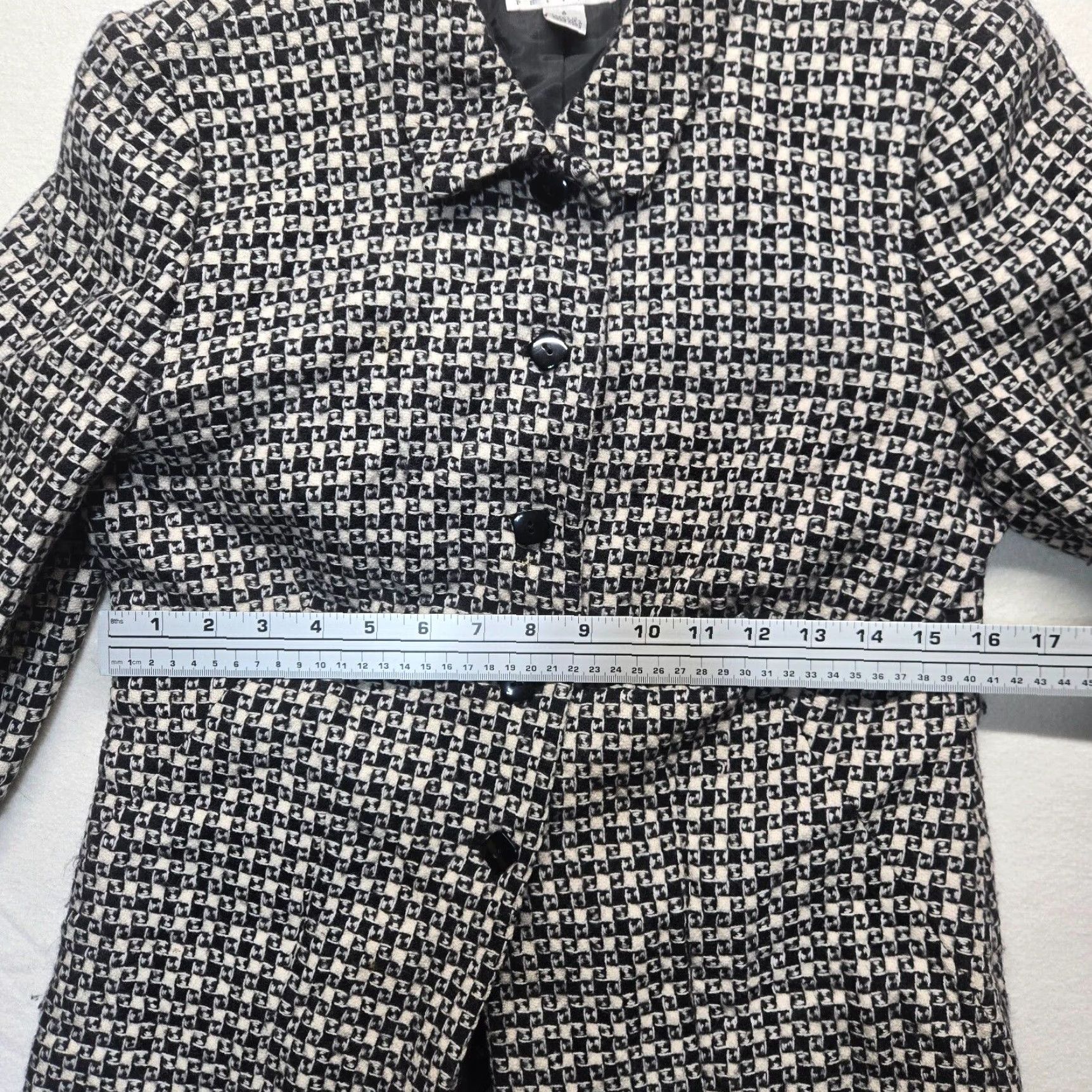 Talbots Talbots Gray Black Check Jacket Blazer Suit Top Gray 100% Wool Adult Women's 6 Size M / US 6-8 / IT 42-44 - 6 Thumbnail