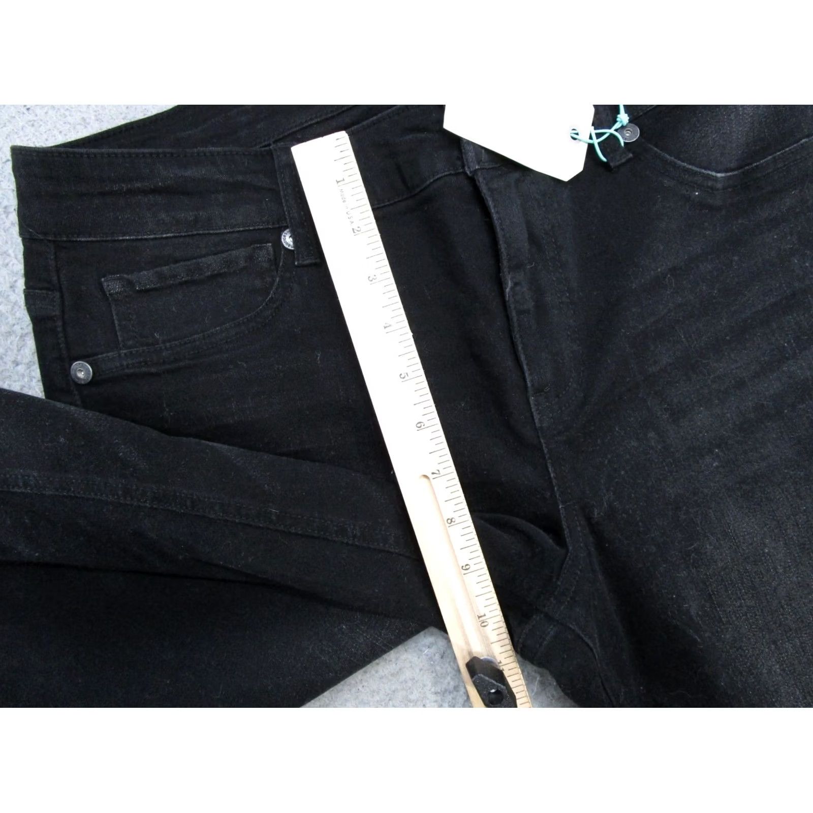 Vintage Maurices Jeggings Mid Rise Black Denim Flex Stretch Jeans Size 18 Short New Womens Jeans 5-Pocket Stretch Jegging Maurices Black Denim Size 40" / US 18 - 6 Thumbnail