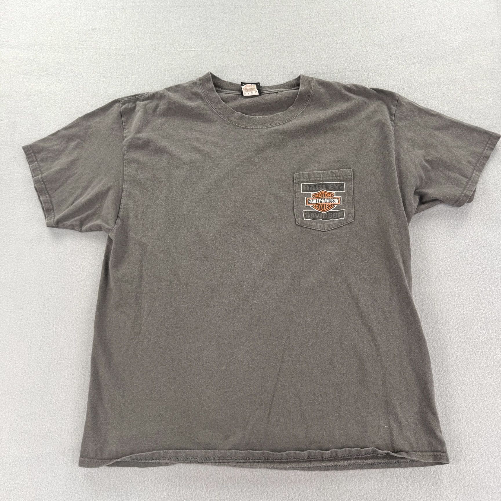 Harley Davidson Harley-Davidson Shirt Mens XL Gray Pocket Motorcycle Tee Brunswick GA Golden Isles Graphic Print Back Size US XL / EU 56 / 4 - 3 Thumbnail