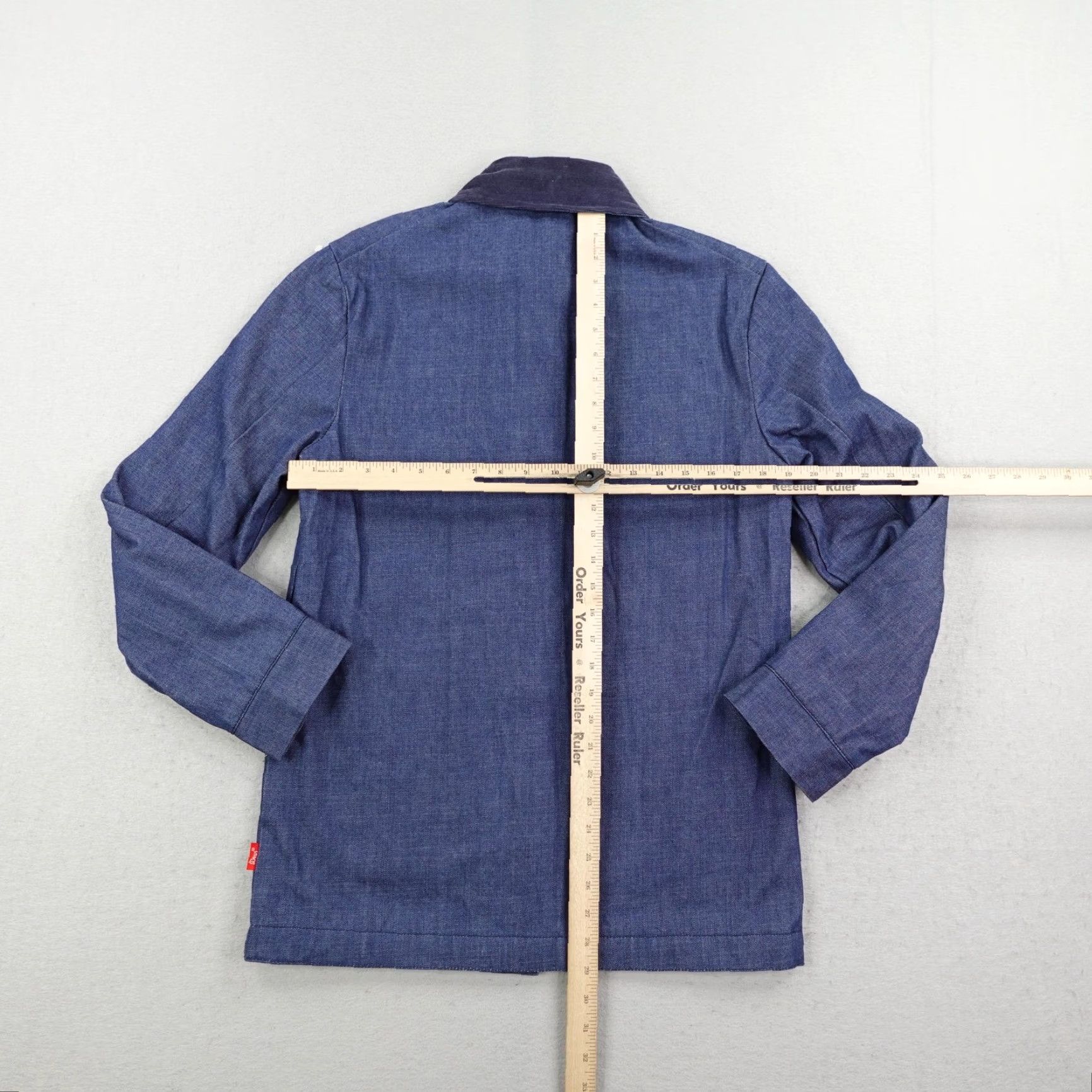 Deus Ex Machina Deus Ex Machina Jacket Small Denim Chore Coat Blue Collared Lined Casual Mens Size US S / EU 44-46 / 1 - 5 Thumbnail
