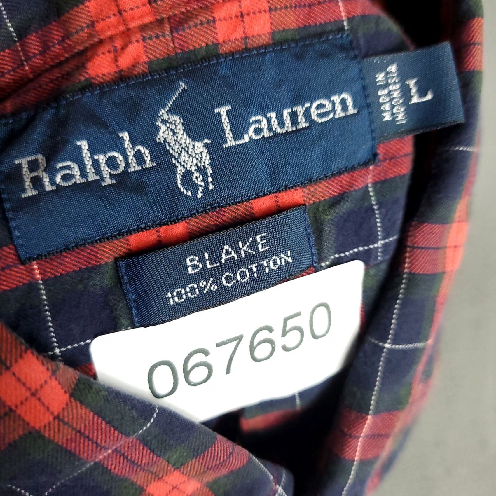 Ralph Lauren Ralph Lauren Shirt Mens Large Blue Red Plaid Button-Up Long Sleeve Casual Business Formal Workwear Poplin Cotton" Size US L / EU 52-54 / 3 - 8 Thumbnail