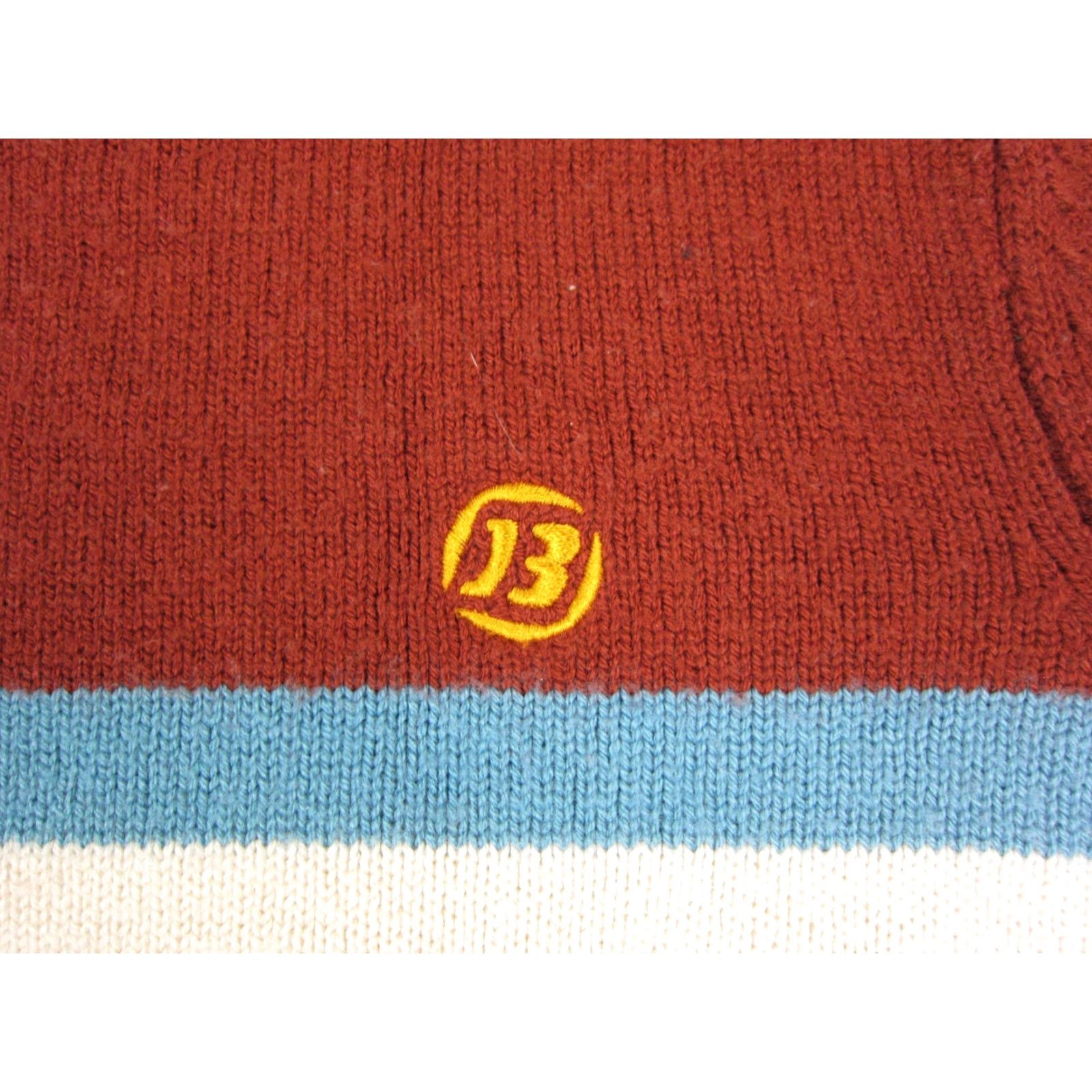 Burton VINTAGE Burton Sweater Adult Small Orange Blue White Wool Striped Casual Mens Size US S / EU 44-46 / 1 - 3 Thumbnail
