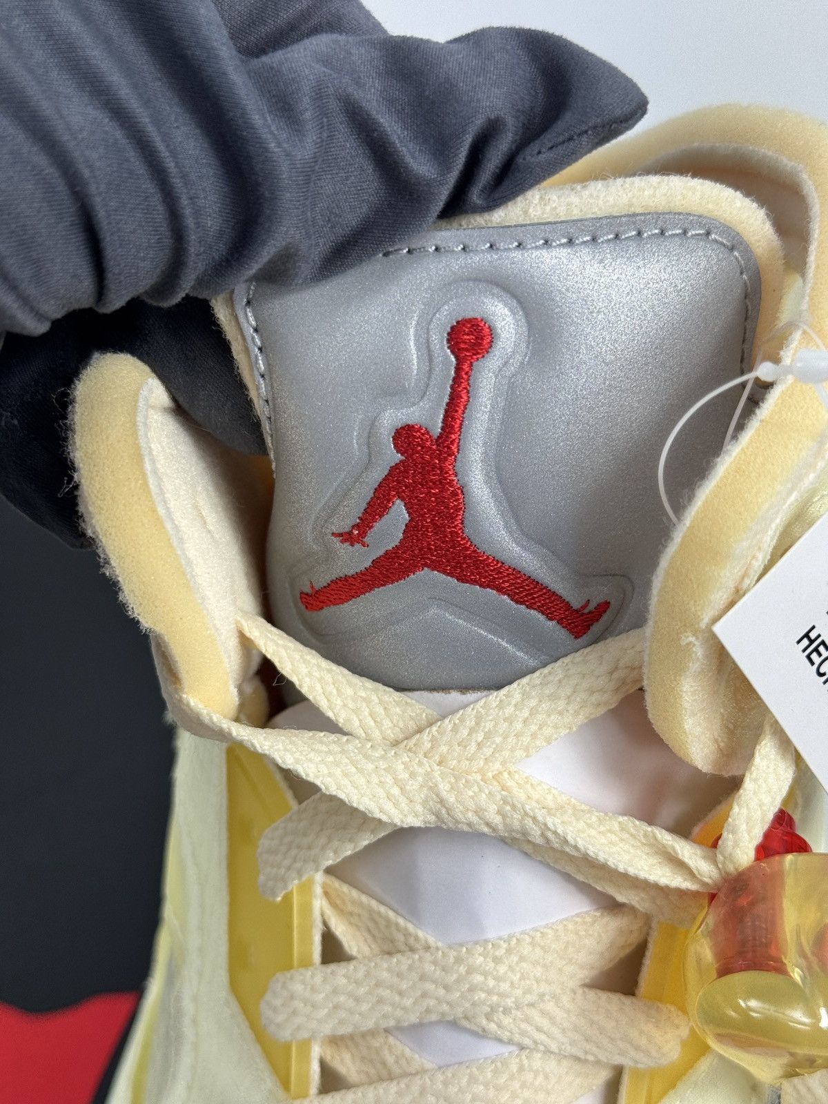 Nike × Off-White JORDAN 5 RETRO X OFF-WHITE SAIL SNEAKERS Size US 9.5 / EU 42-43 - 8 Thumbnail