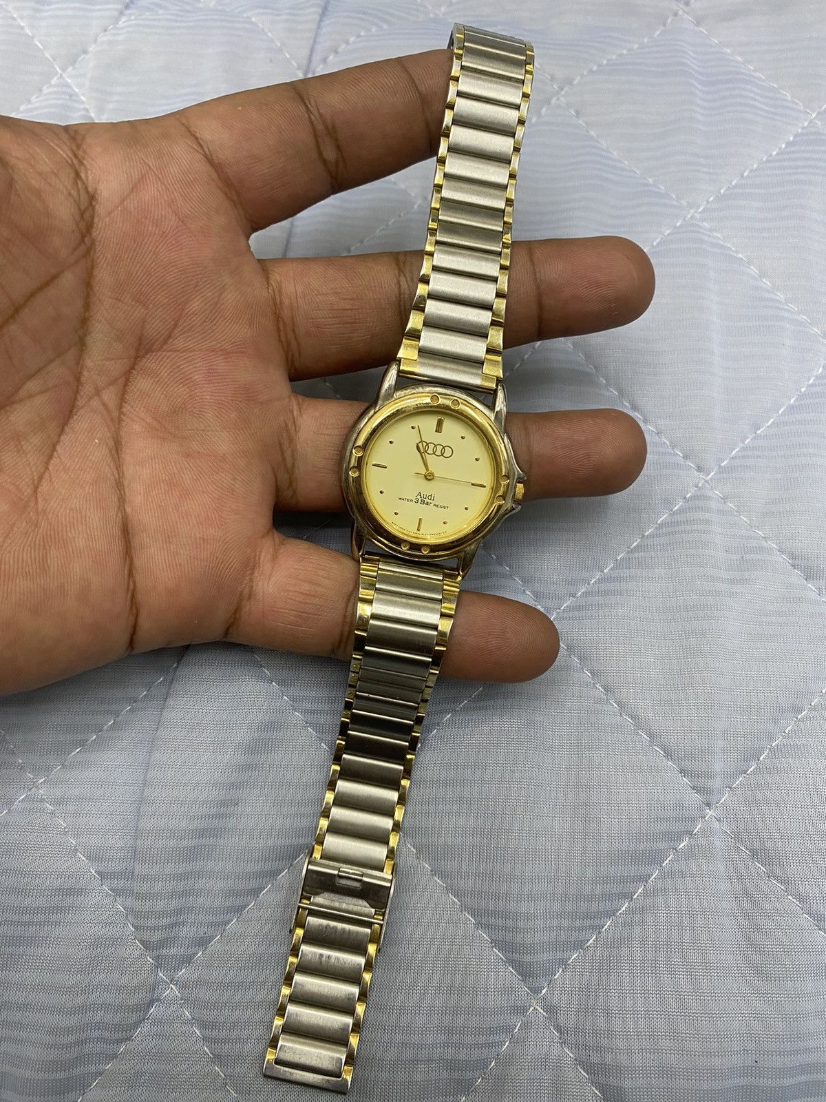 image of Audi Quattro Watch in Gold Silver, Men's