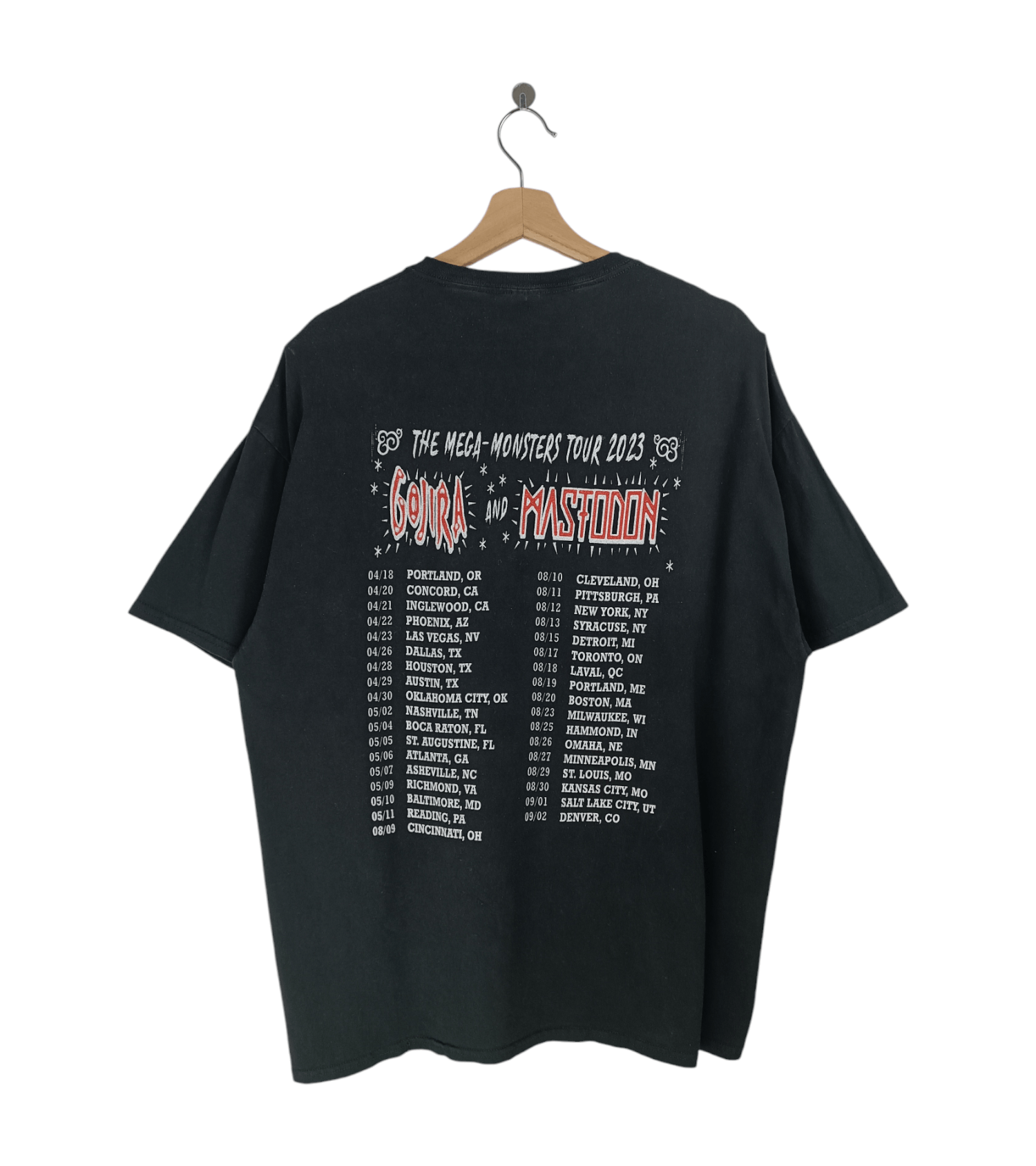 Band Tees VINTAGE GOJIRA & MASTODON MEGA MONSTER TOUR 2023 VERY RARE Size US XL / EU 56 / 4 - 2 Thumbnail