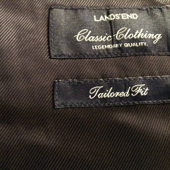 Lands' End LANDS'END MEN'S 100%WOOL SPORT COAT BLAZER JACKET SIZE: 44L Size 44L - 5 Thumbnail