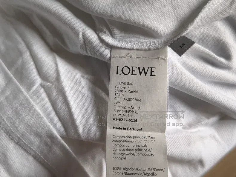 Loewe Loewe Men's Cotton T-Shirt, Pizza Print, White Size US M / EU 48-50 / 2 - 4 Thumbnail