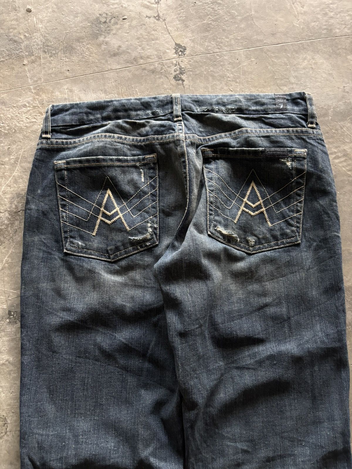 If Six Was Nine 7 FOR ALL MANKIND flare distressed bootcut kendrick lamar Size US 30 / EU 46 - 13 Thumbnail