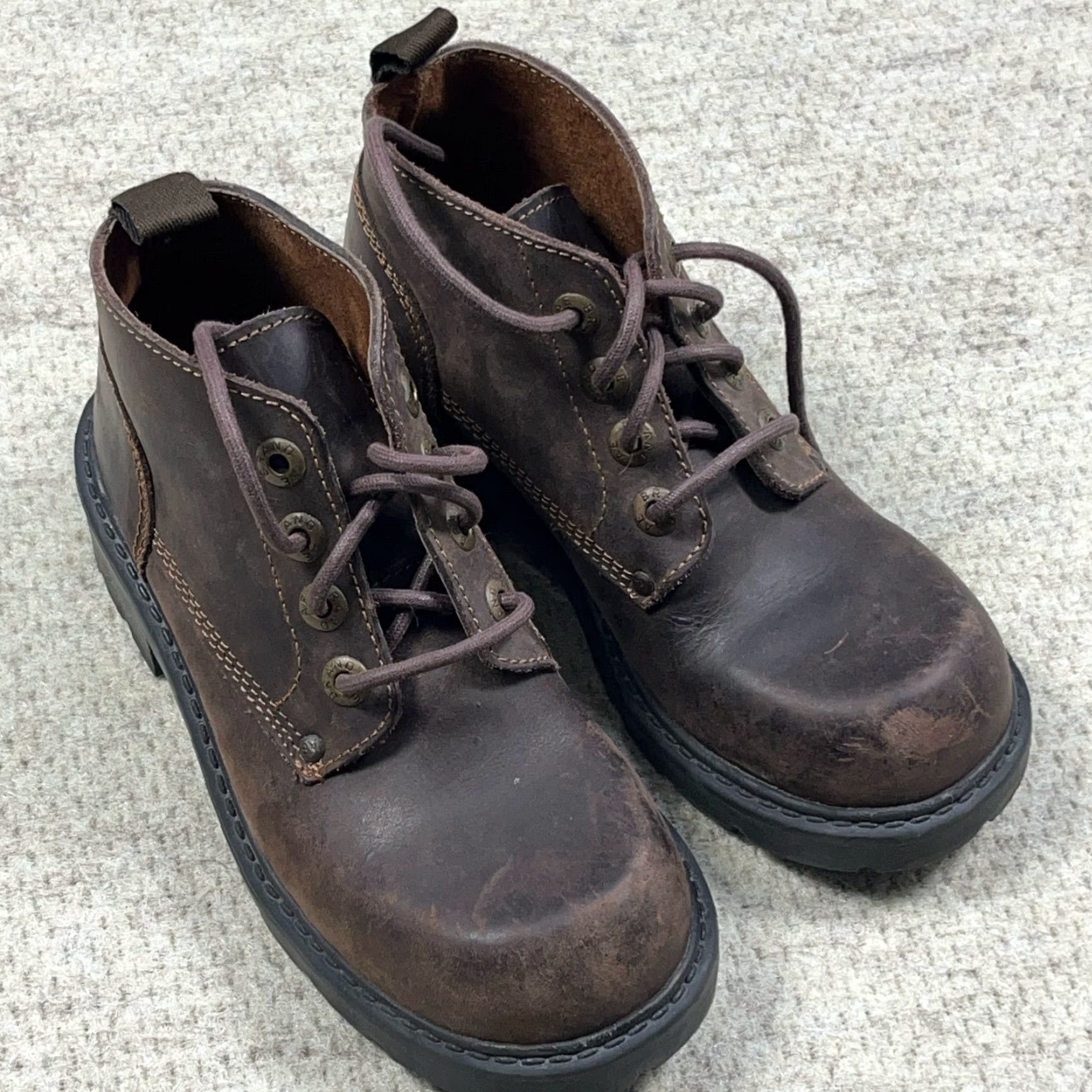 American Eagle Outfitters VINTAGE American Eagle Outfitters Boots Women Size 6 Leather Ankle Lace Up Chunky Brown Oxford 00s Y2K Size US 6 / IT 36 - 3 Thumbnail