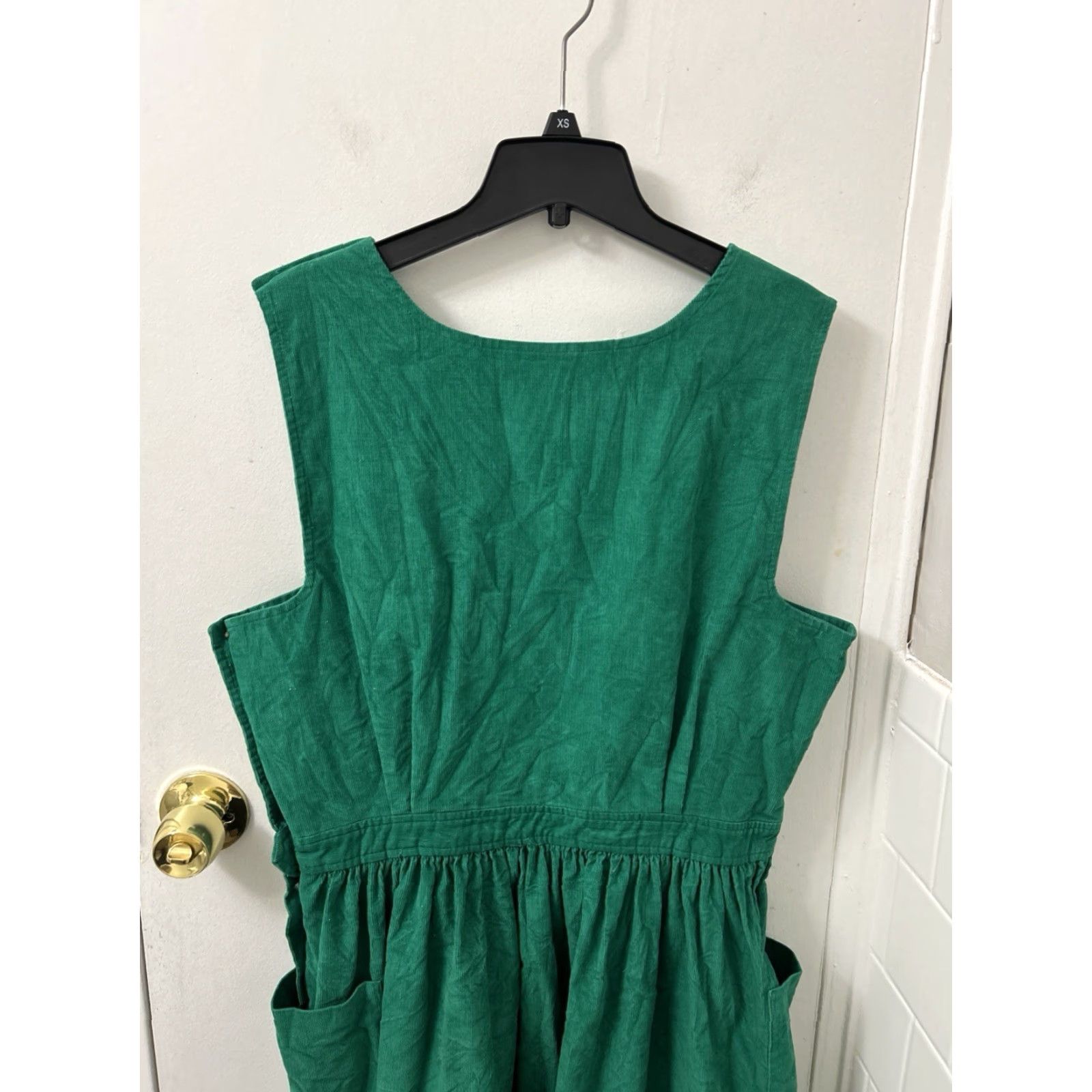 VINTAGE L.L.Bean Corduroy Jumper Dress Womens 16 Green Pinafore Midi  Pockets Made In USA Retro Pleated Buttons Sleeveless Scoop Neck Casual  Workwear is available for purchase on au PAY Market - Imported