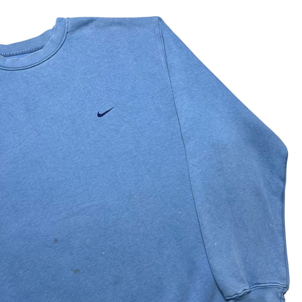 Nike Vtg 2000s Nike Swoosh Blue Pullover Embroidered Sweatshirt Size US XL / EU 56 / 4 - 14 Thumbnail