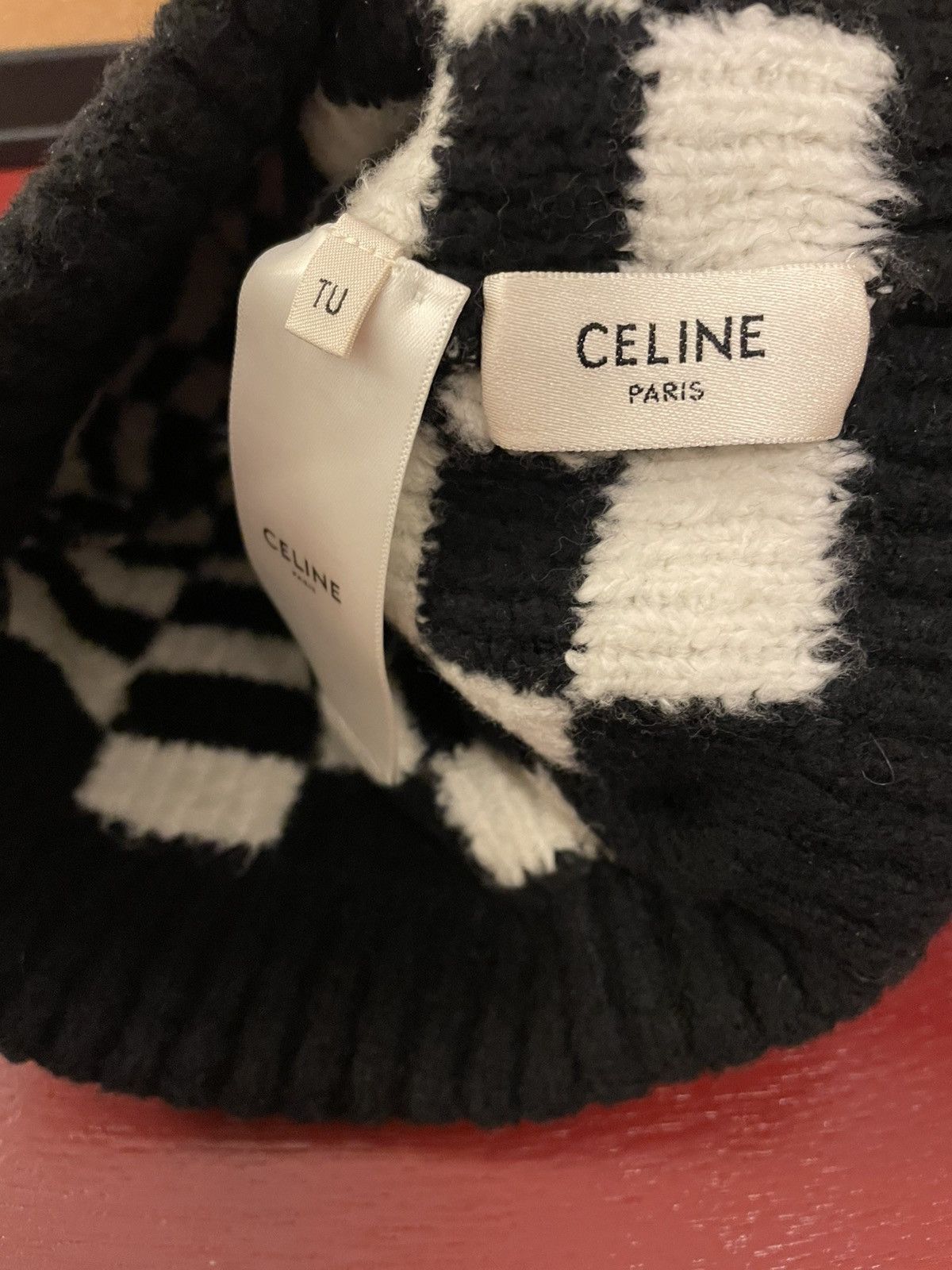 Celine SS21 ‘The Dancing Kid’ Check Runway Beanie Size ONE SIZE - 4 Thumbnail